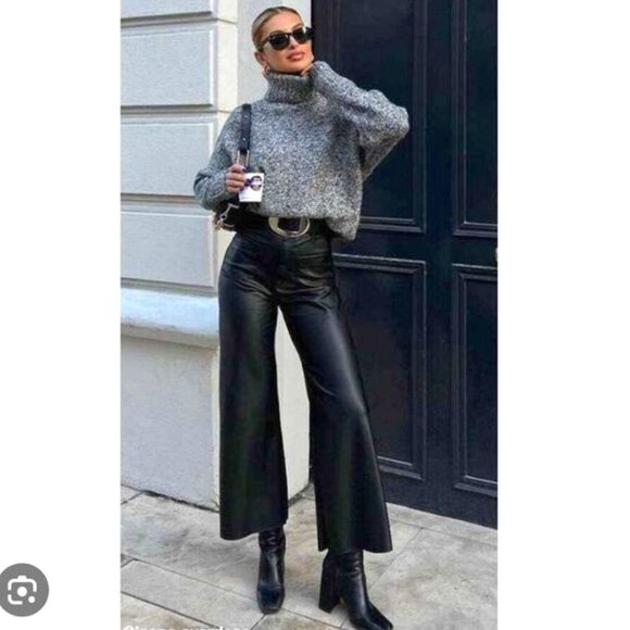💥STUNNING💥 Vintage Genuine Lamb Leather Pants in Bllack